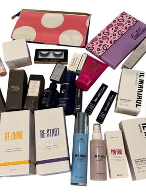 BOUGIE Beauty Bundle with Pink Polka Dot Pouch 8 Items +